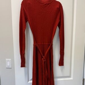 PattyBoutik Elegant Red Long Sleeve Dress